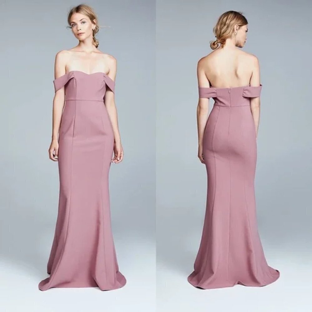 Likely Bartolli Off-The-Shoulder Nostalgia Rose Mermaid Evening Gown Nwt Size 6